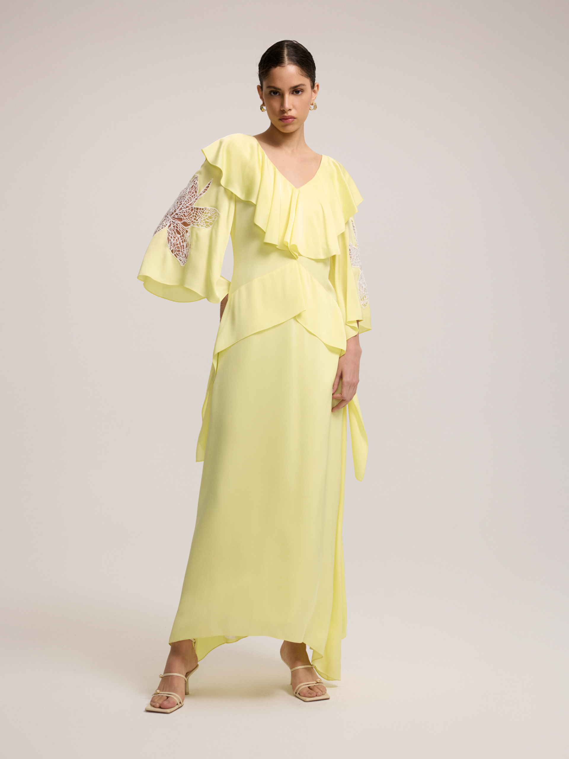 Lemon Dress with Sleeve Detail – BAQA Lemon Dress with Sleeve Detail – BAQA