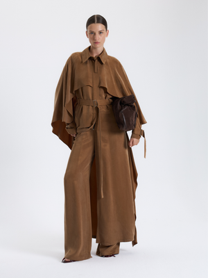 Brown Long Cape 