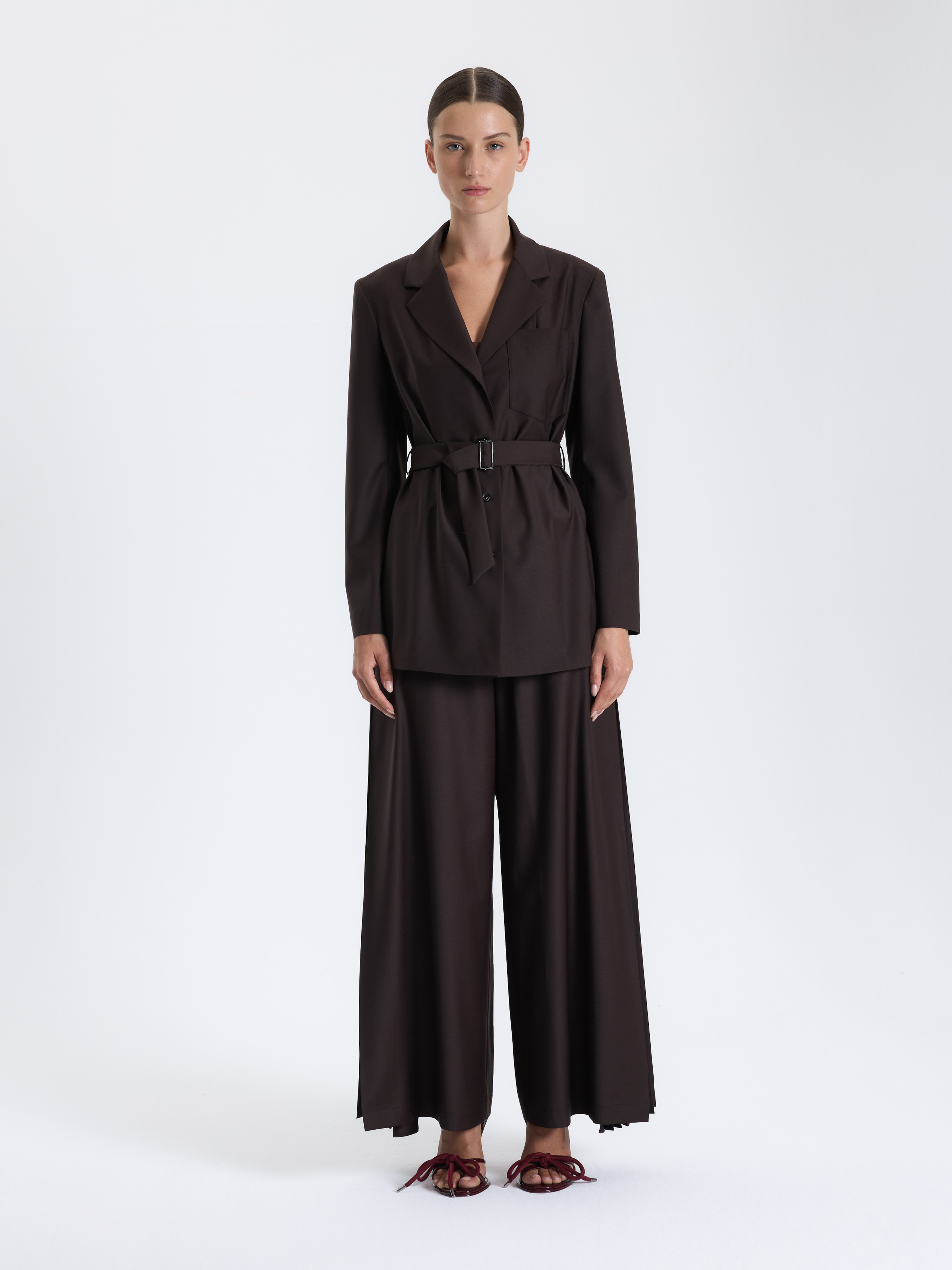 Kahverengi Klasik Blazer