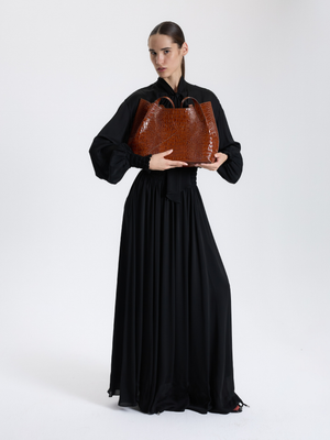 Crocodile Leather Look Bag
