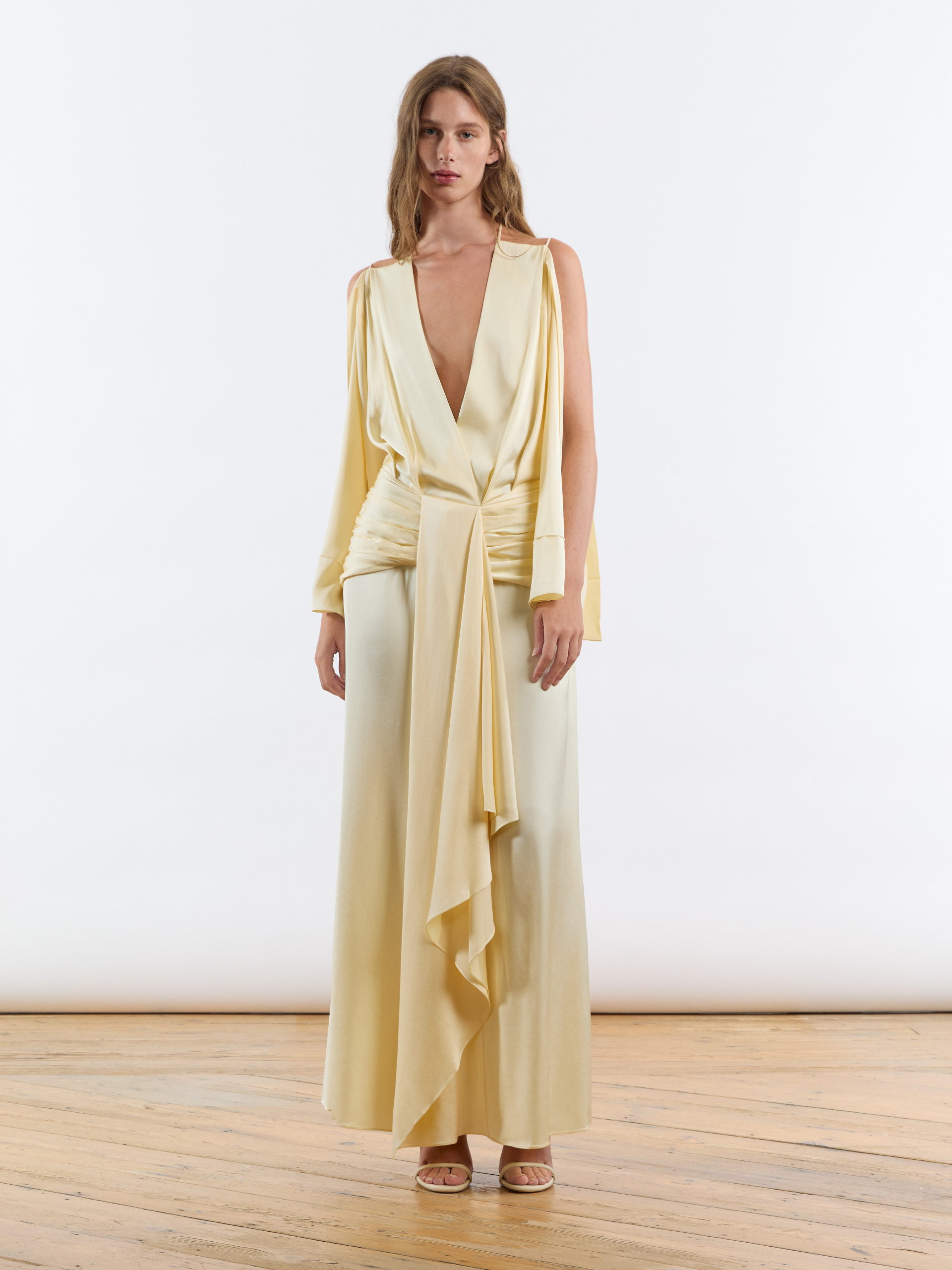 Waist-fit Yellow Dress