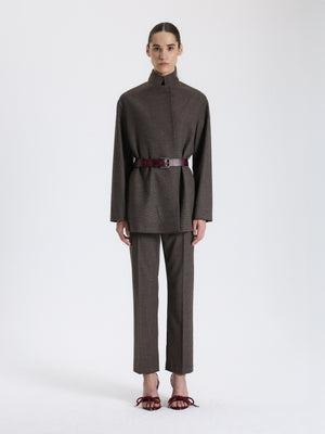 Belted Brown Blazer 