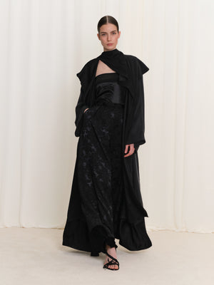 Geniş Yakalı Abaya