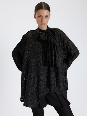 Patterned Chiffon Kimono Blouse