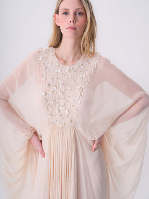 Embroidered Chiffon Dress