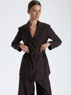 Kahverengi Klasik Blazer