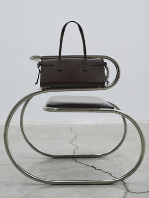 Brown Solid Leather Bag