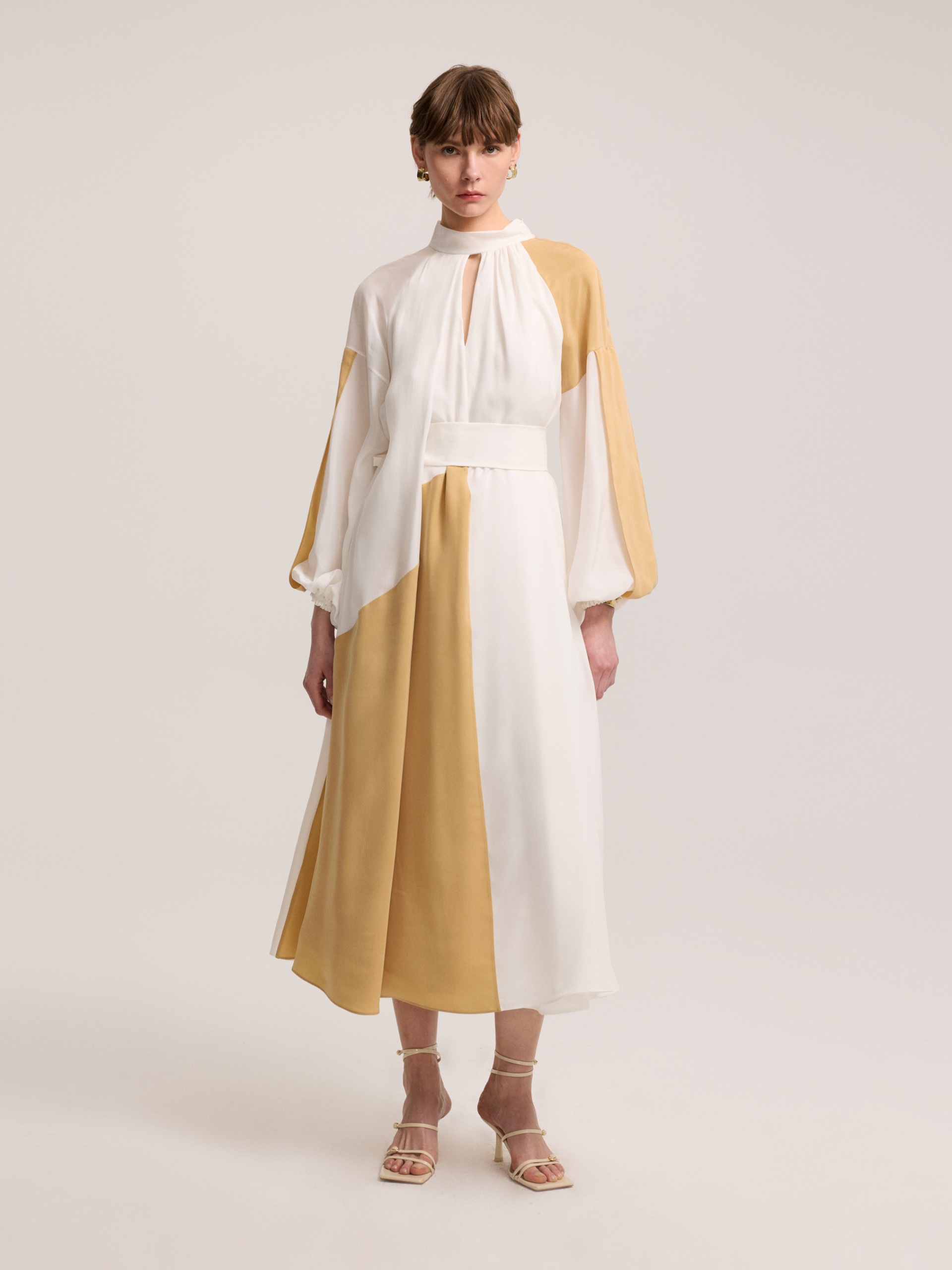 Cupro Two-Tone Dress