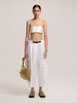 White Cotton Trousers 