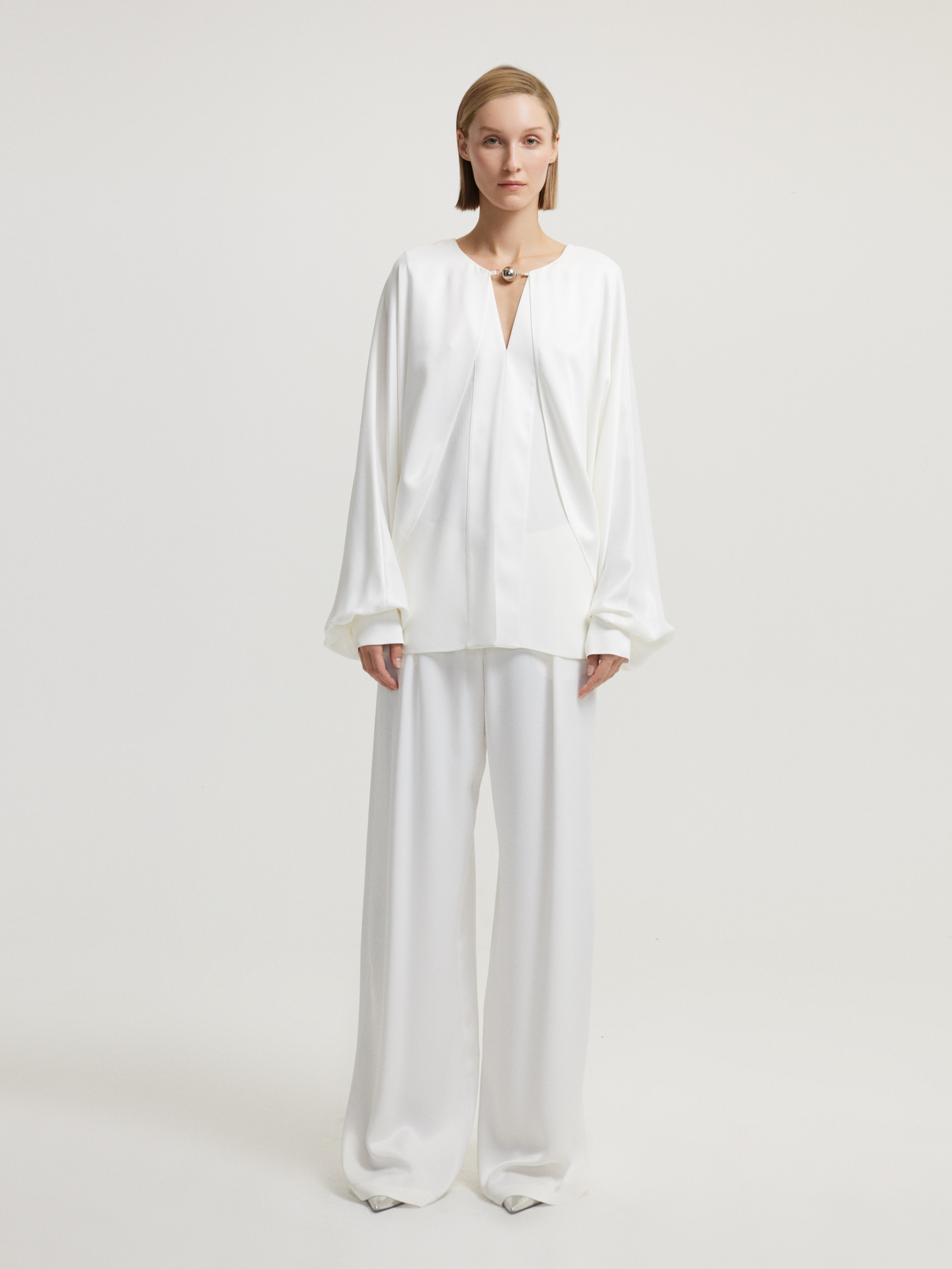 White Tunic with Collar Detail
