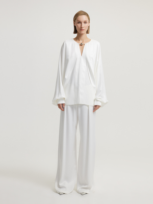 White Tunic with Collar Detail 