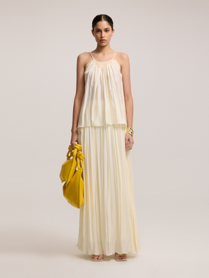 Yellow Blouse with Straps 