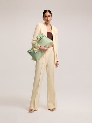 Beige Jacket with Tulle Details