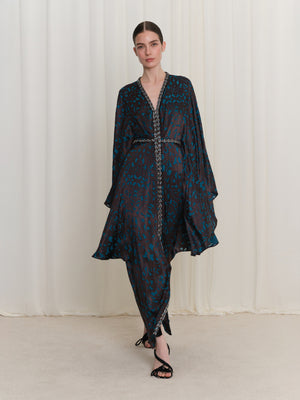 Embroidered Burnout Pattern Dress