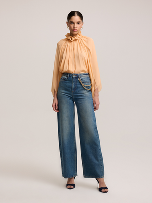 Light Blue Denim with Chain Details 