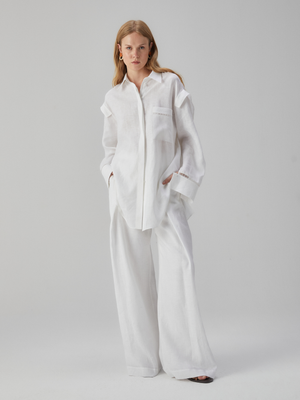 Keten Oversize Gömlek