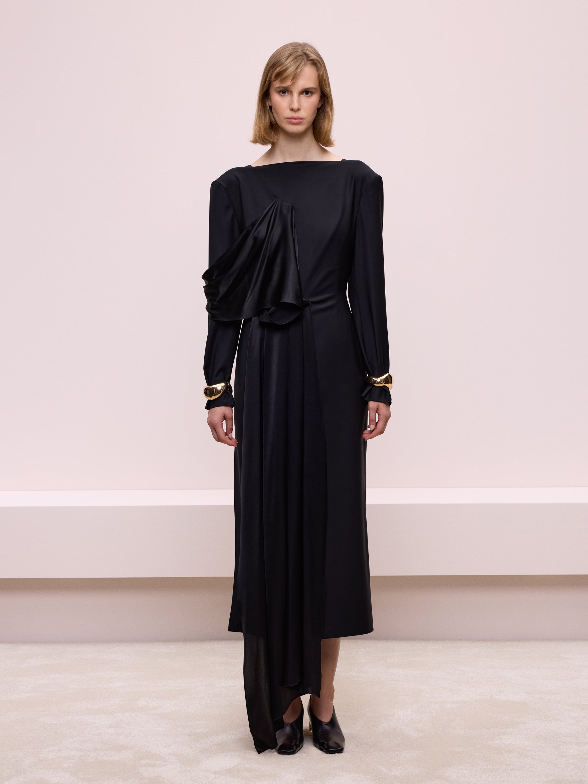 Black Dress with Back Cleavage 