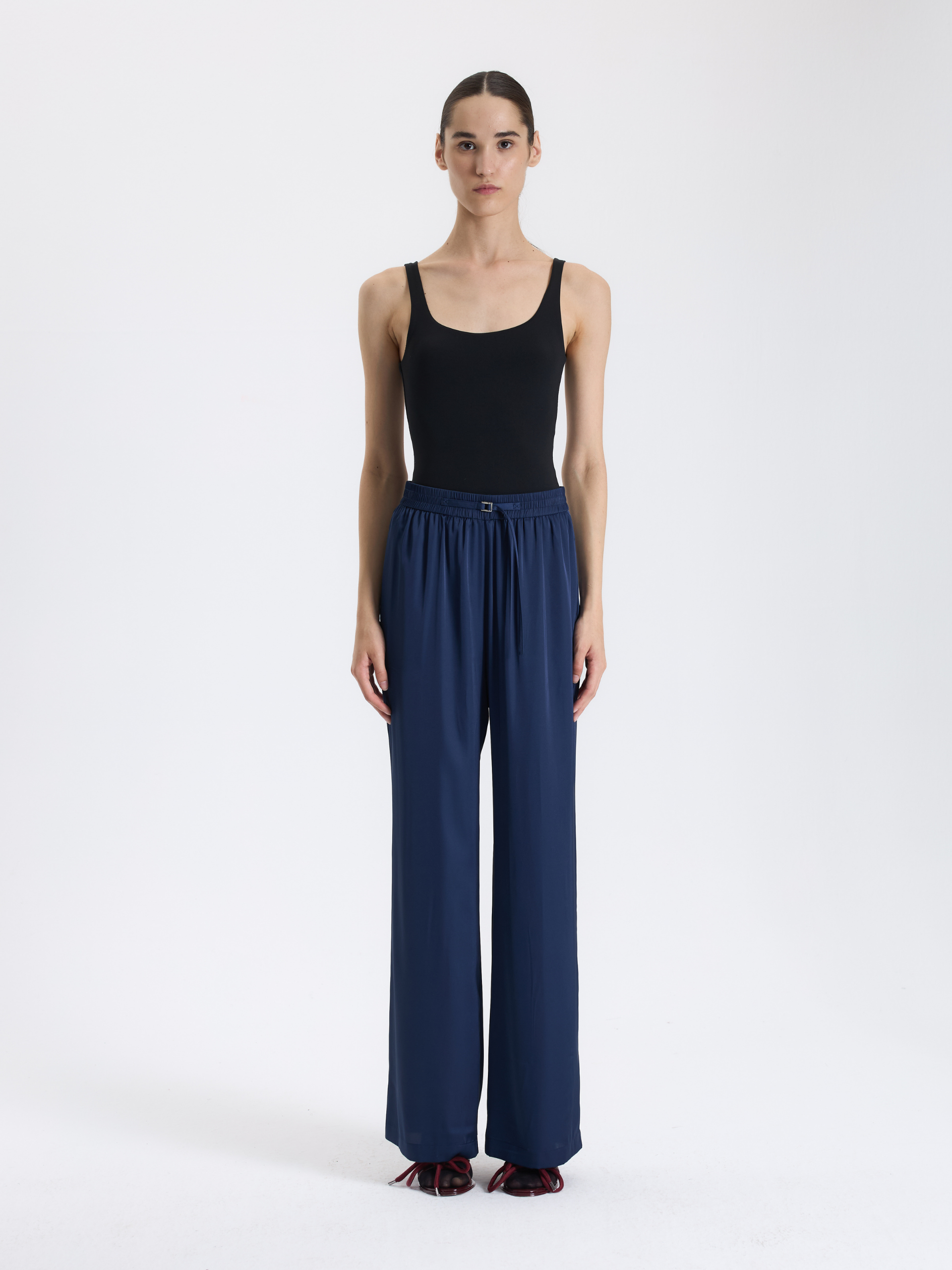 Navy Palazzo Trousers