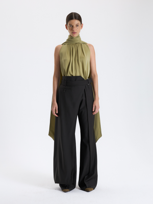 Asymmetrical Detail Trousers