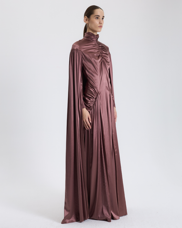 cape satin dress Gemy Maalouf | Evening Dresses